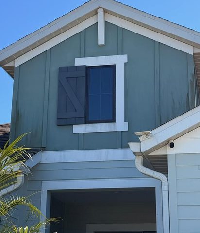 Home exterior — soft washed before cleaning by Seen and Clean